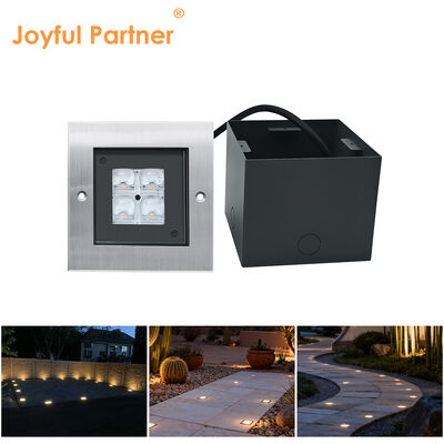 Square LED Yeraltı Işıkları 24V 8W 3000K 316 ABS Kollu Paslanmaz Çelik Yüzü