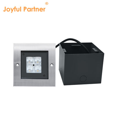 Kare Çelik Yeraltı Aydınlatma AC100-240V 4*2W LED 316 Paslanmaz Çelik Trick 0.5M Elektrik Kablosu ile