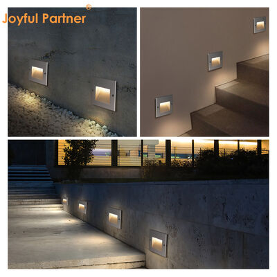 Gömme LED Duvar Lambası 160*160MM Osram SMD2835 Toz Boya Kaplama AC100-240V Merdiven İçin