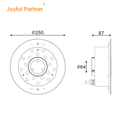 LED Fıskiye Nozulu Işığı DC12V/24V IP68 RGB DMX ÇAP250mm Su Jeti Peyzaj Kısılabilir