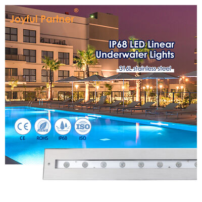 Su Altı Lineer Işık DC12V 316 Paslanmaz Çelik DMX 512 RGB 12W 24W 628MM Uzunluk Şelale İçin