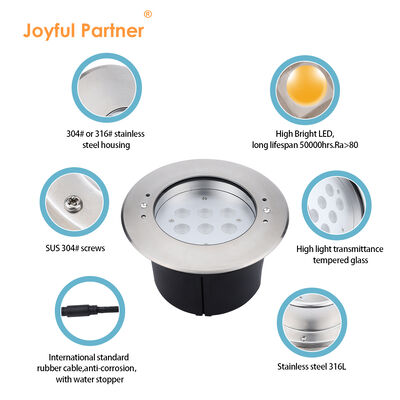 LED Gömme Sualtı Yüzme Havuzu Lambaları DC24V Fabrika OEM ODM 316 Paslanmaz Çelik ÇAP 170MM