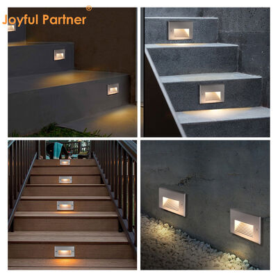 LED Recessed Wall Light SMD3528 AC100-240V Casting Aluminum Material With PVC Mounting Sleeve