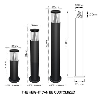 LED Çim Lambası Bahçe Lambası 120° Işın Açılı Dayanıklı Döküm Alüminyum Kaldırım Avlu İçin