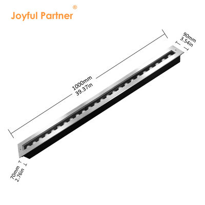 LED Yer Altı Lineer Işık 12W 24W 48W DC24V 1000MM 1Metre Paslanmaz Çelik316 IP67 Gömme Tip