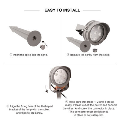 LED Bahçe Noktası Işığı Ayarlanabilir Yaylık Köşesi Bahçe Aksanları için Alüminyum Aygıt