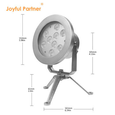 LED RGBW Sualtı Çeşme Işığı DMX Kontrol Paslanmaz Çelik Sualtı Işıkları