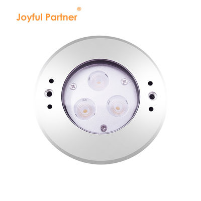 DIA 118mm IP68 304 Paslanmaz Çelik Sıcak Beyaz Su Altı LED Işık 3W DC24v plastik montaj kolyesi ile