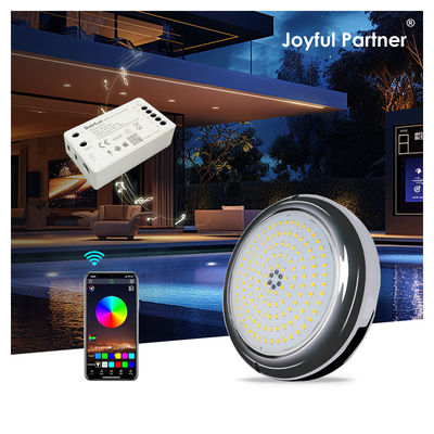 Yüzme havuzu lambaları reçine dolu düz şekil RGB yüzey montajlı SMD LED 152mm Dia