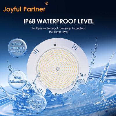 Epoksi reçine dolu sualtı havuzu ışık duvar monte ABS ev IP68 AC12V 18W Dia 260mm