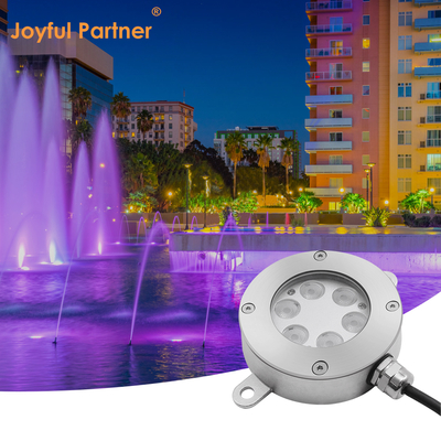 OEM ODM DMX Kontrollü RGB LED Fıskiye Işığı IP68 Su Geçirmez 6*2W 6*3W RGB Led Renkli U Tipi Braketli
