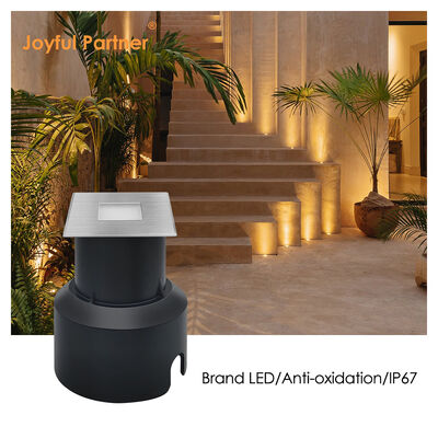 IP67 LED Yeraltı Işıklandırma 1W 2W 3W Çapraz SS Türü Kapak Dondurulmuş Cam Lenssiz