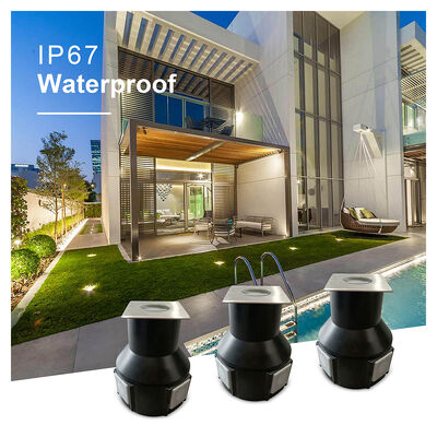 Yeraltı LED Işık Işığı açısı 8 derece DC24V 3W 3000K 50*50MM IP67 Alüminyum gövde ile