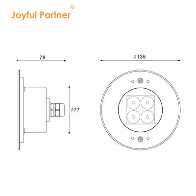 Yüzme Havuzu Sualtı Aydınlatmaları Yeni Tasarım Paslanmaz Çelik 316L Dış Mekan 4W LED Gömme Işık